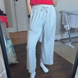 Women's Light Gray Drawstring Sweatpants